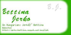 bettina jerko business card